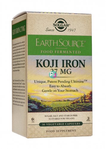 Solgar Earth Source Koji Iron 27mg 30 Φυτικές Κάψουλες